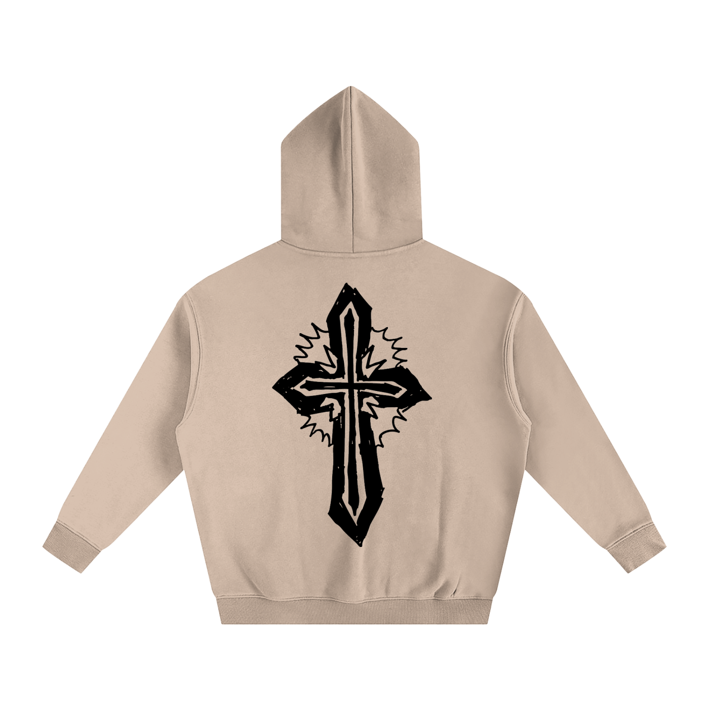 wwjd premium cross back graphic hoodie