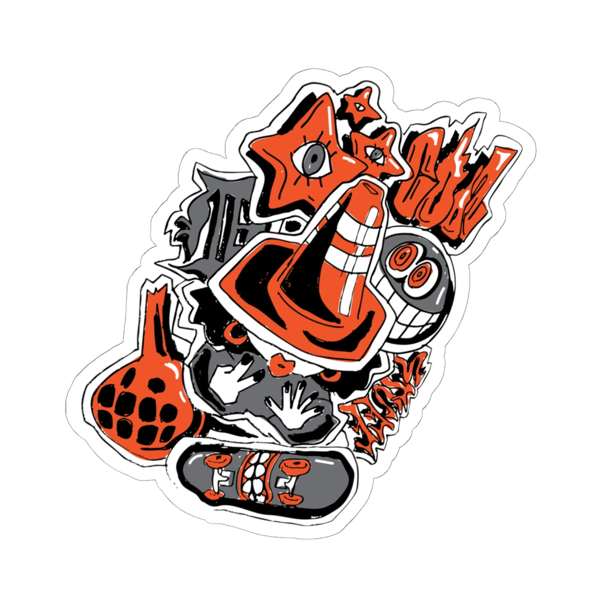 Traffic Doodles XL Sticker