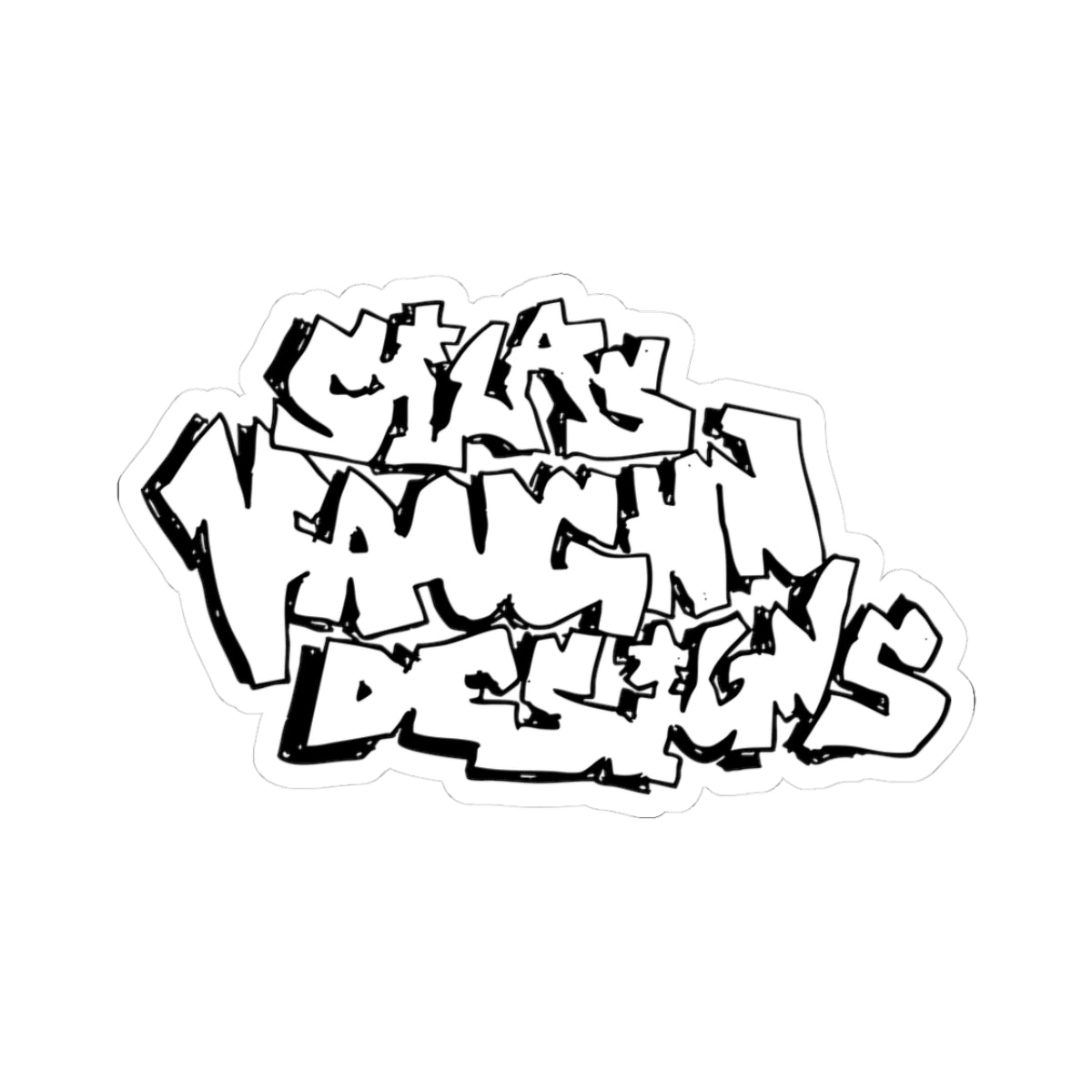 silas vaughn designs block logo sticker
