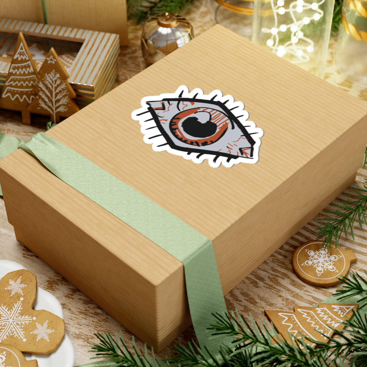 sketched eye sticker