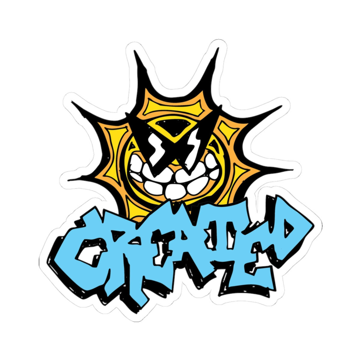 "created" sun sticker
