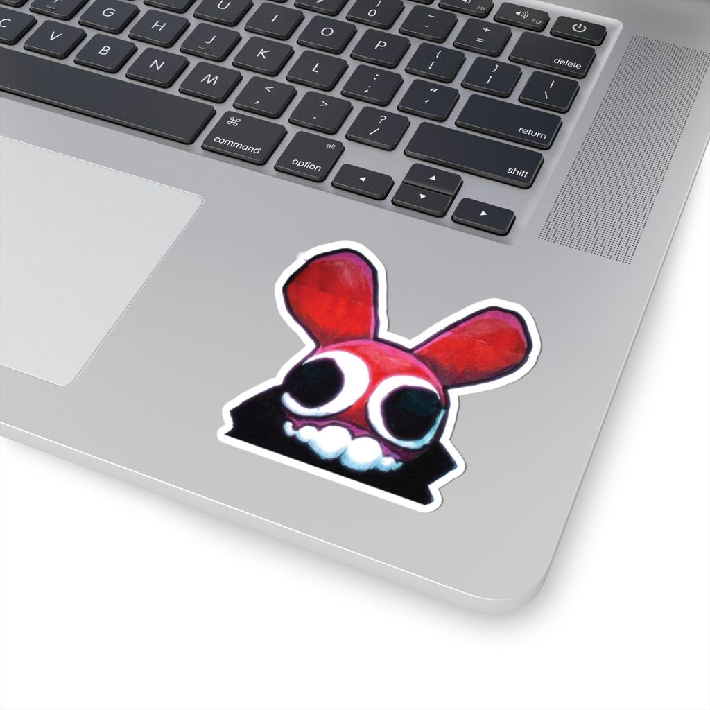 Handpainted Red Bunny Sticker