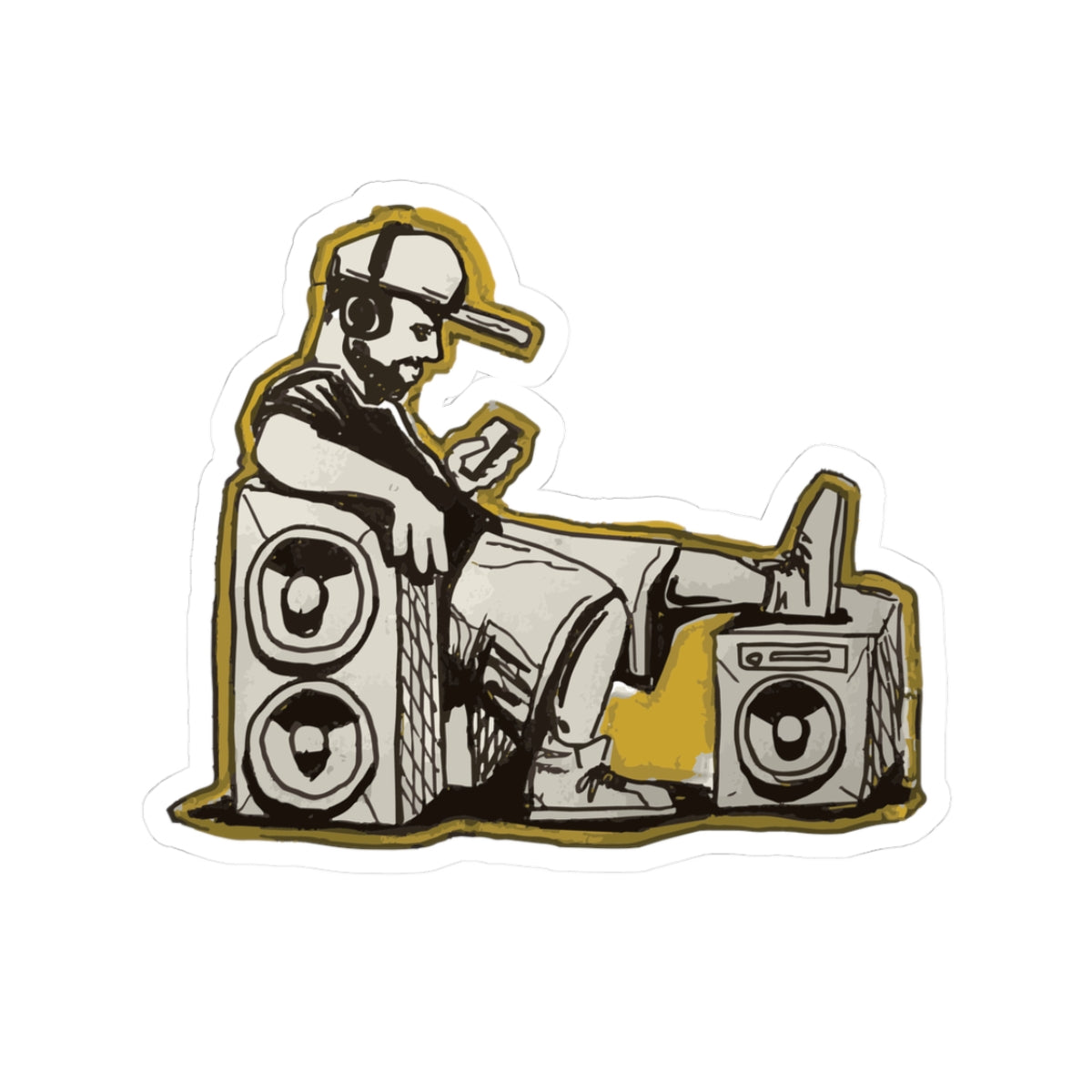 Hip-hop speakers sticker