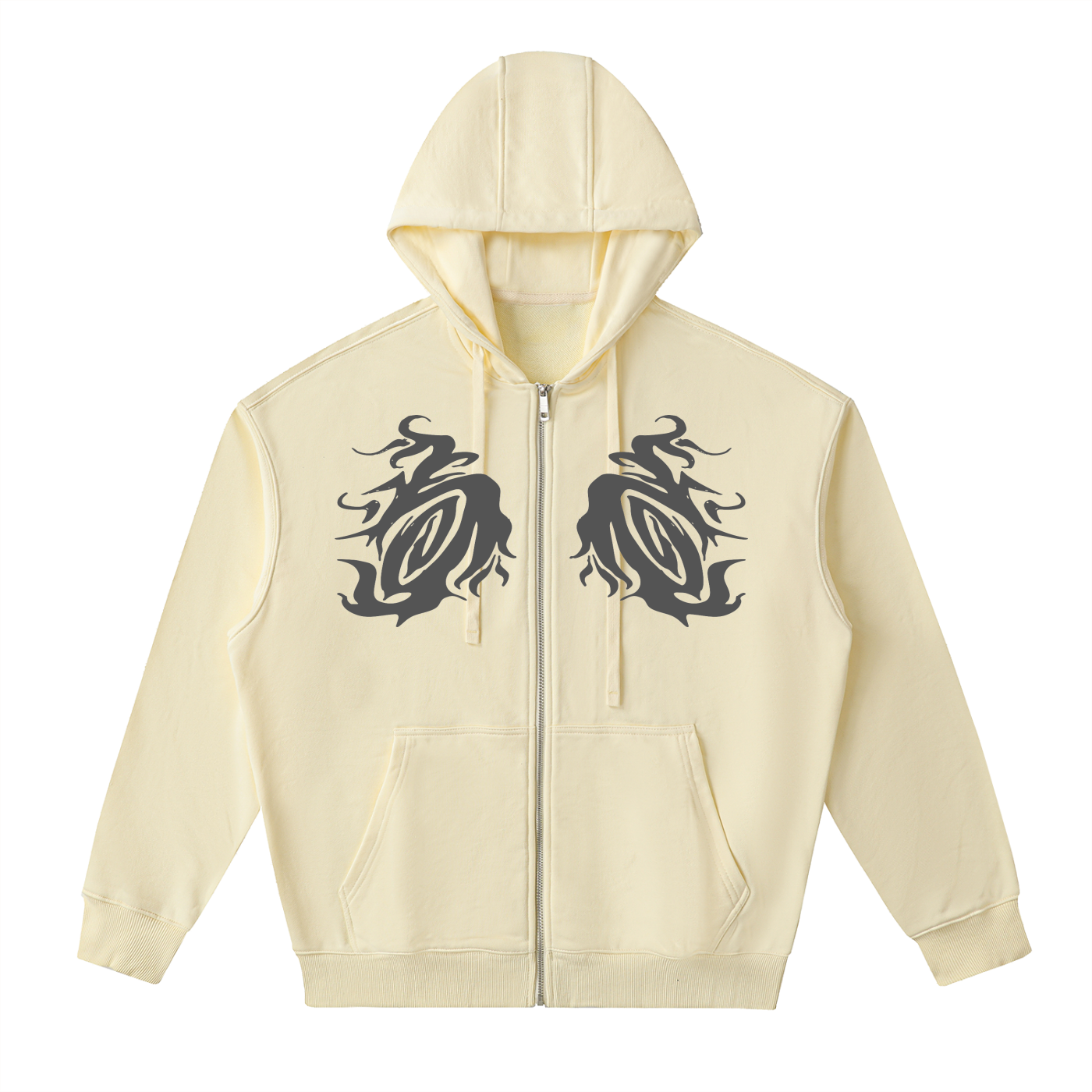 Mysterious Creature Zip Up Hoodie