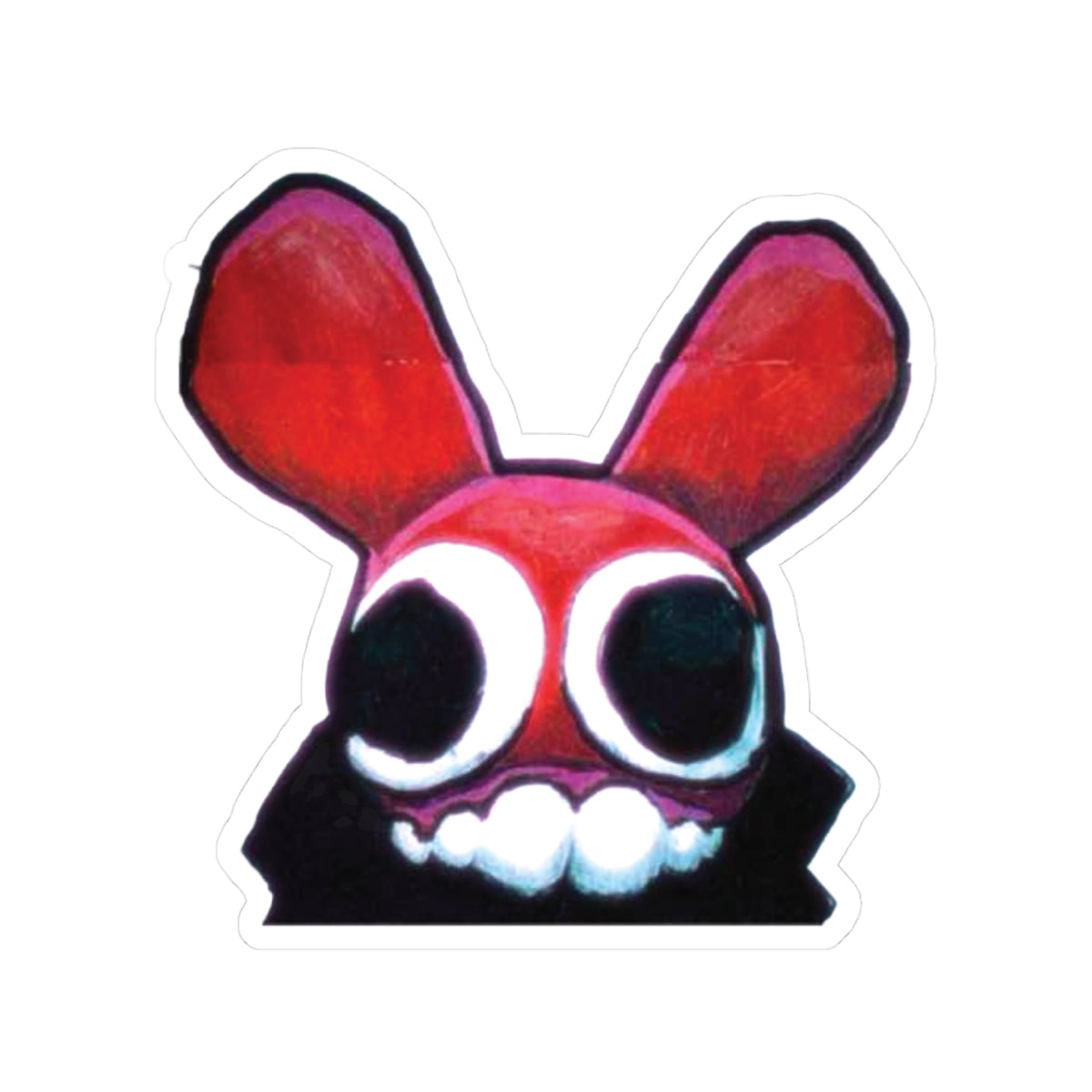 Handpainted Red Bunny Sticker