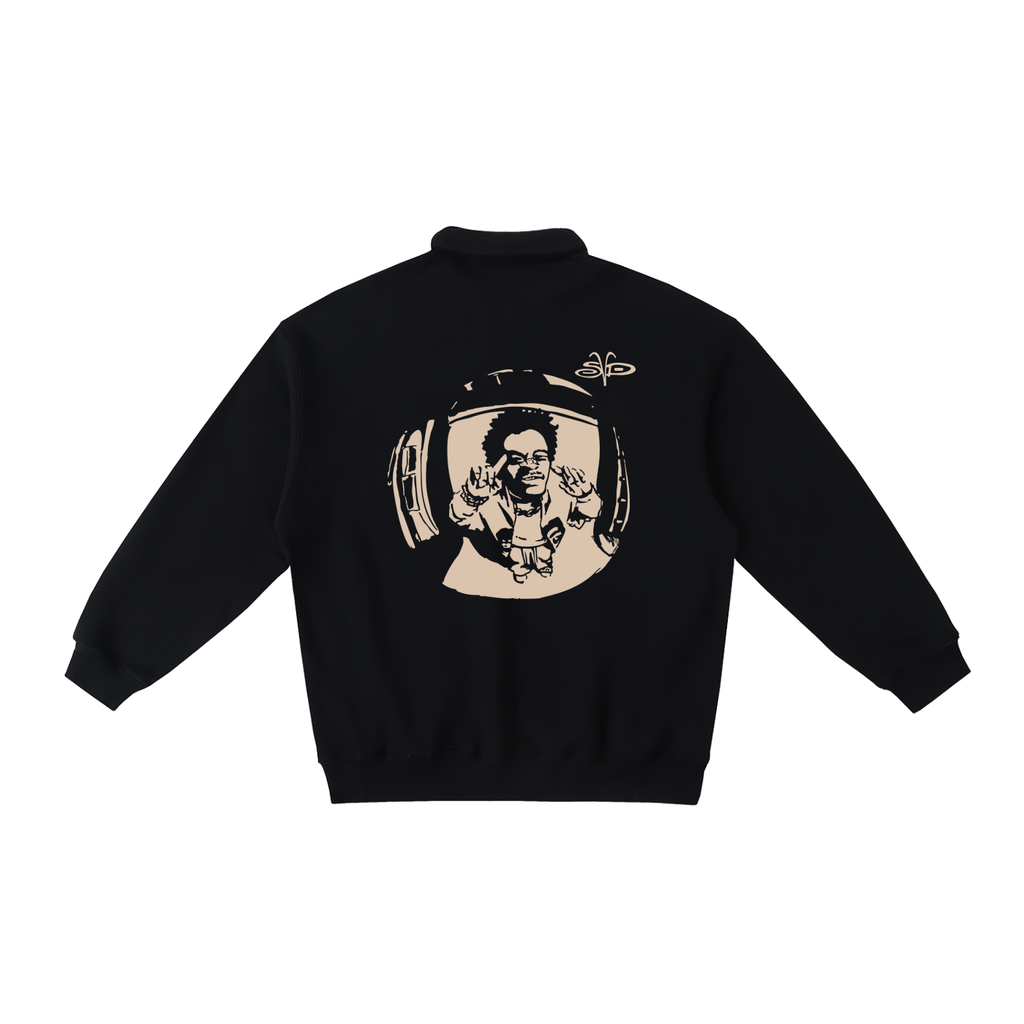 Fisheye collared sweatshirt