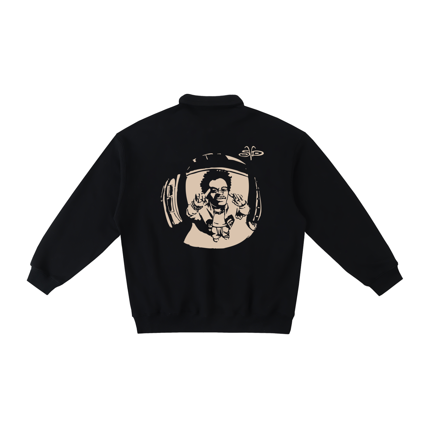 Fisheye collared sweatshirt