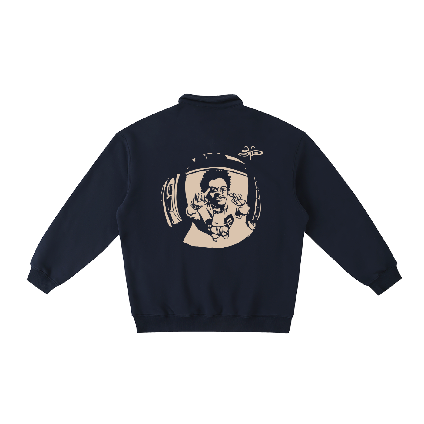 Fisheye collared sweatshirt