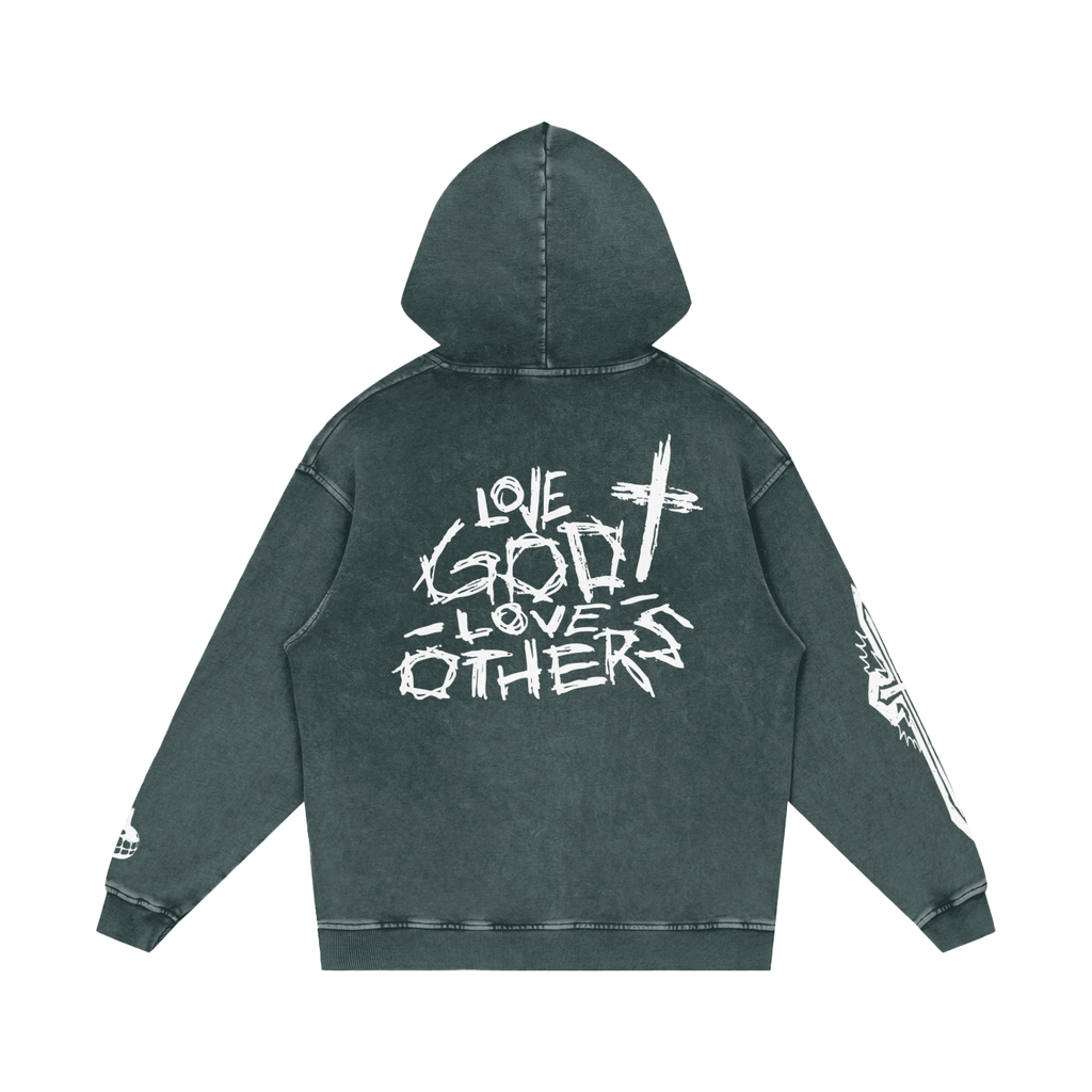 Snow Washed Love God Love Others Hoodie