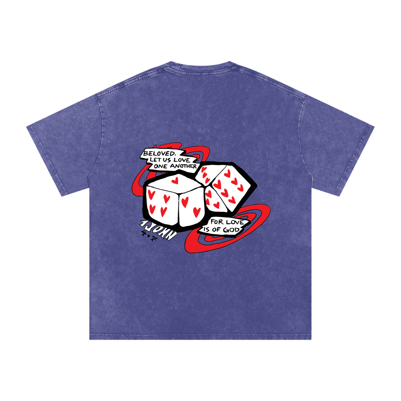 1 John 4:7 Dice Tee