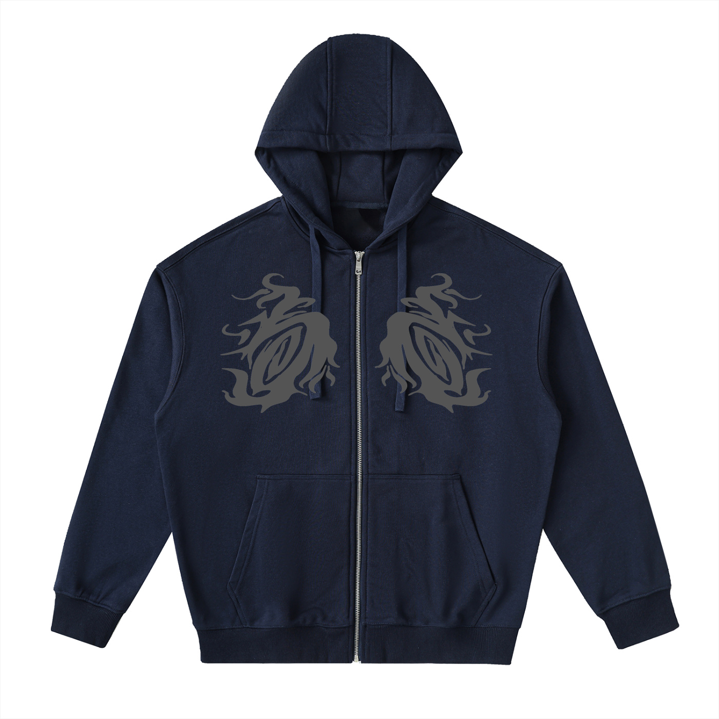 Mysterious Creature Zip Up Hoodie