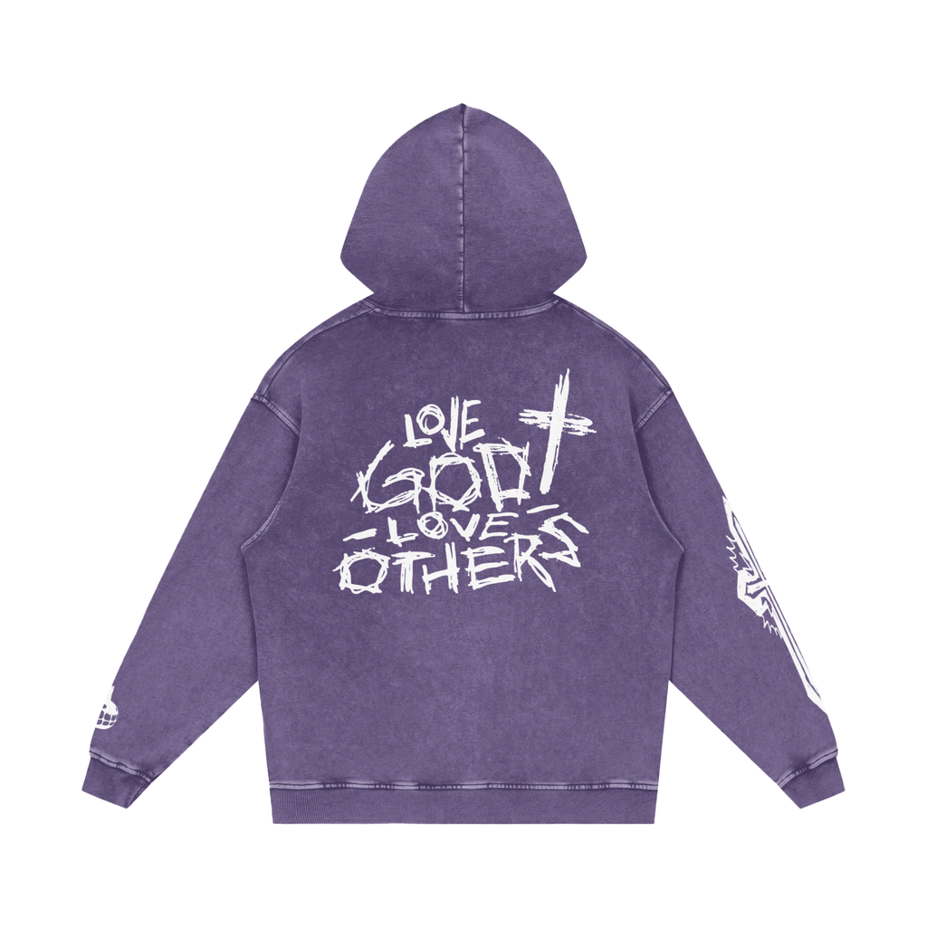 Snow Washed Love God Love Others Hoodie