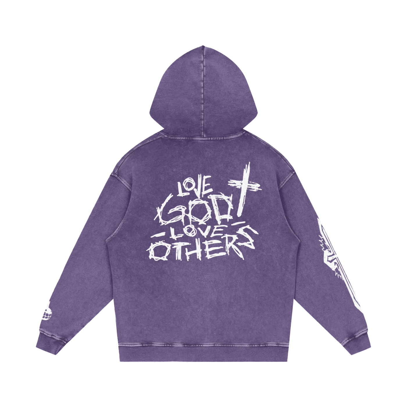 Snow Washed Love God Love Others Hoodie