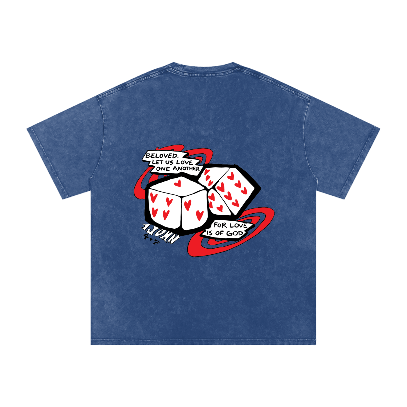 1 John 4:7 Dice Tee