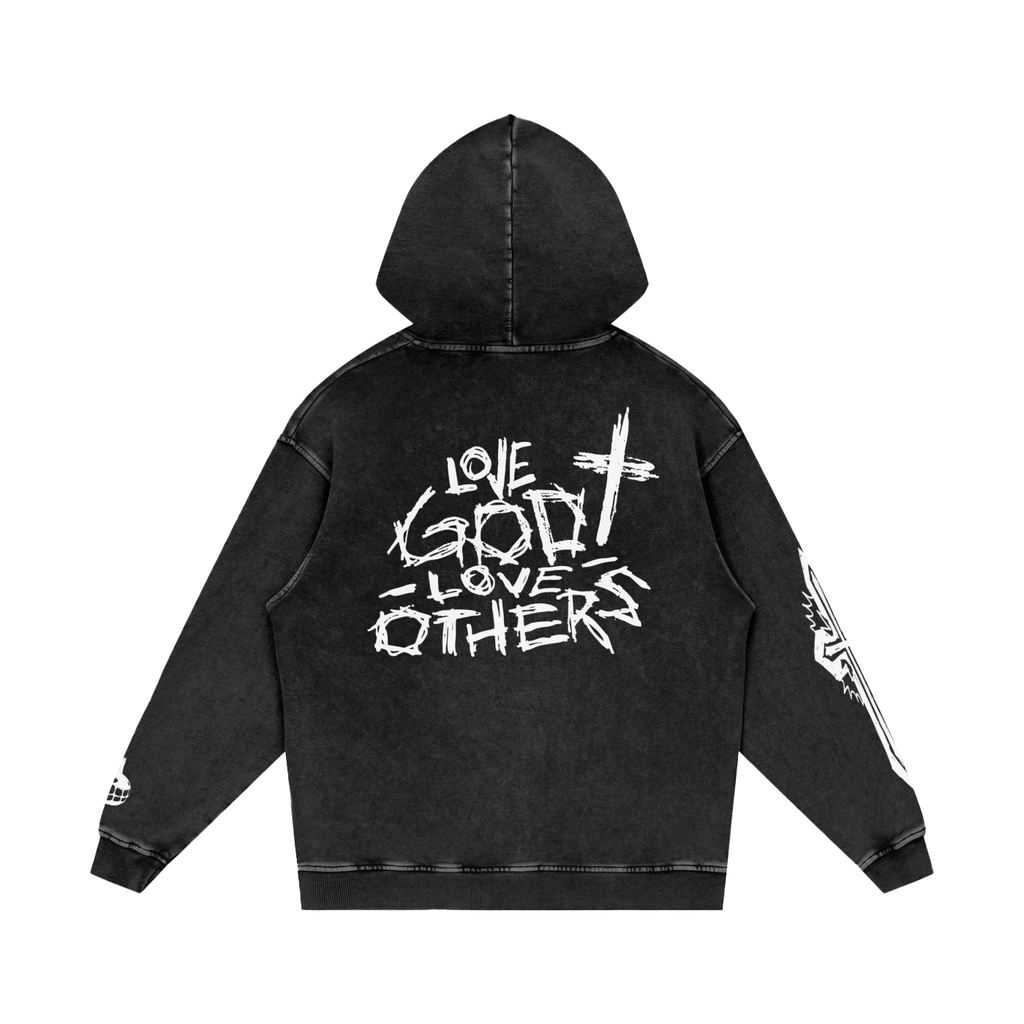 Snow Washed Love God Love Others Hoodie