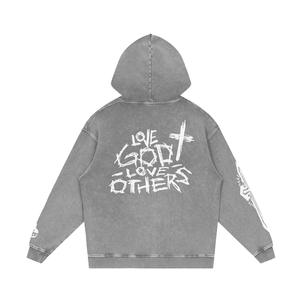 Snow Washed Love God Love Others Hoodie
