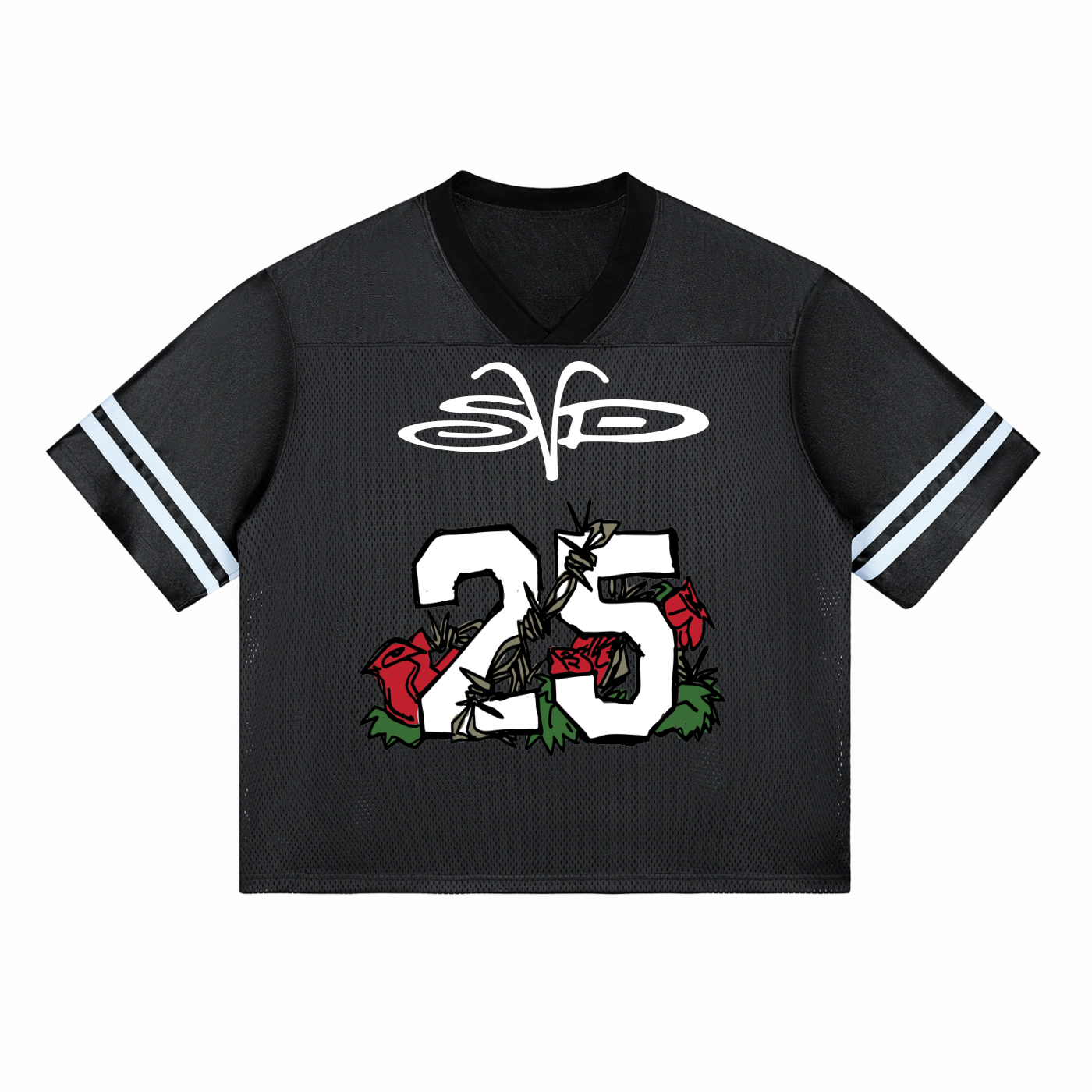 Sketched Rose Skull Jersey
