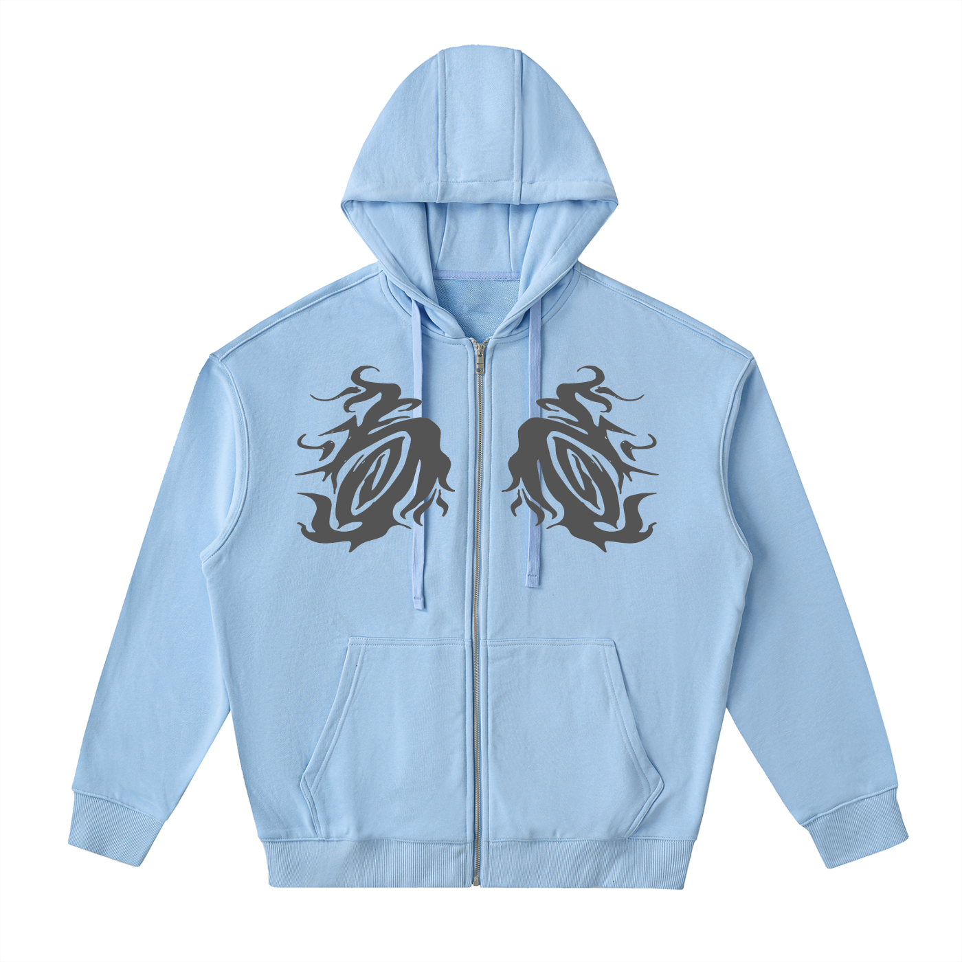 Mysterious Creature Zip Up Hoodie