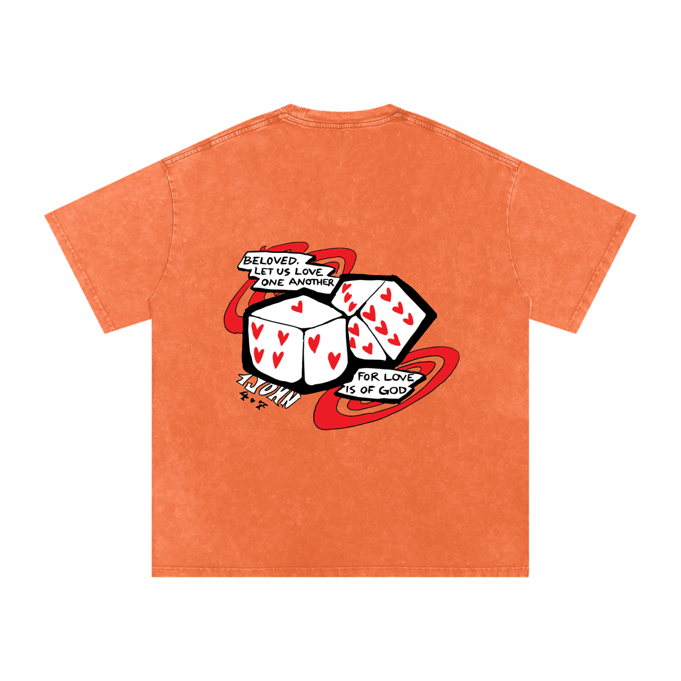 1 John 4:7 Dice Tee