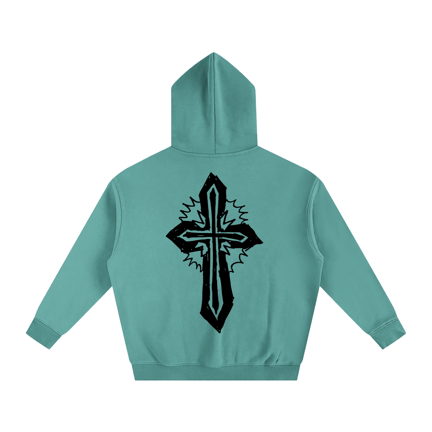 wwjd premium cross back graphic hoodie