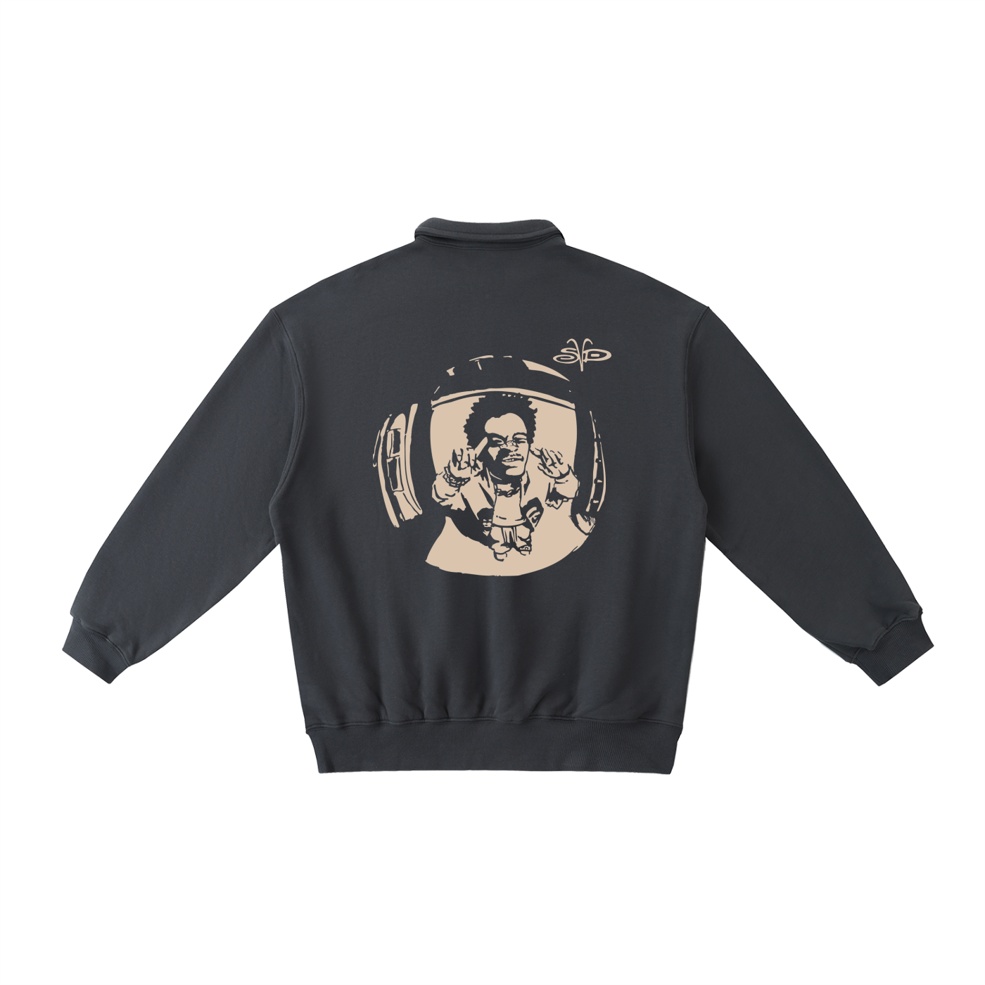Fisheye collared sweatshirt