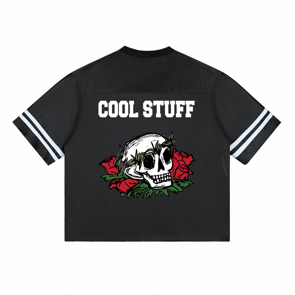 Sketched Rose Skull Jersey