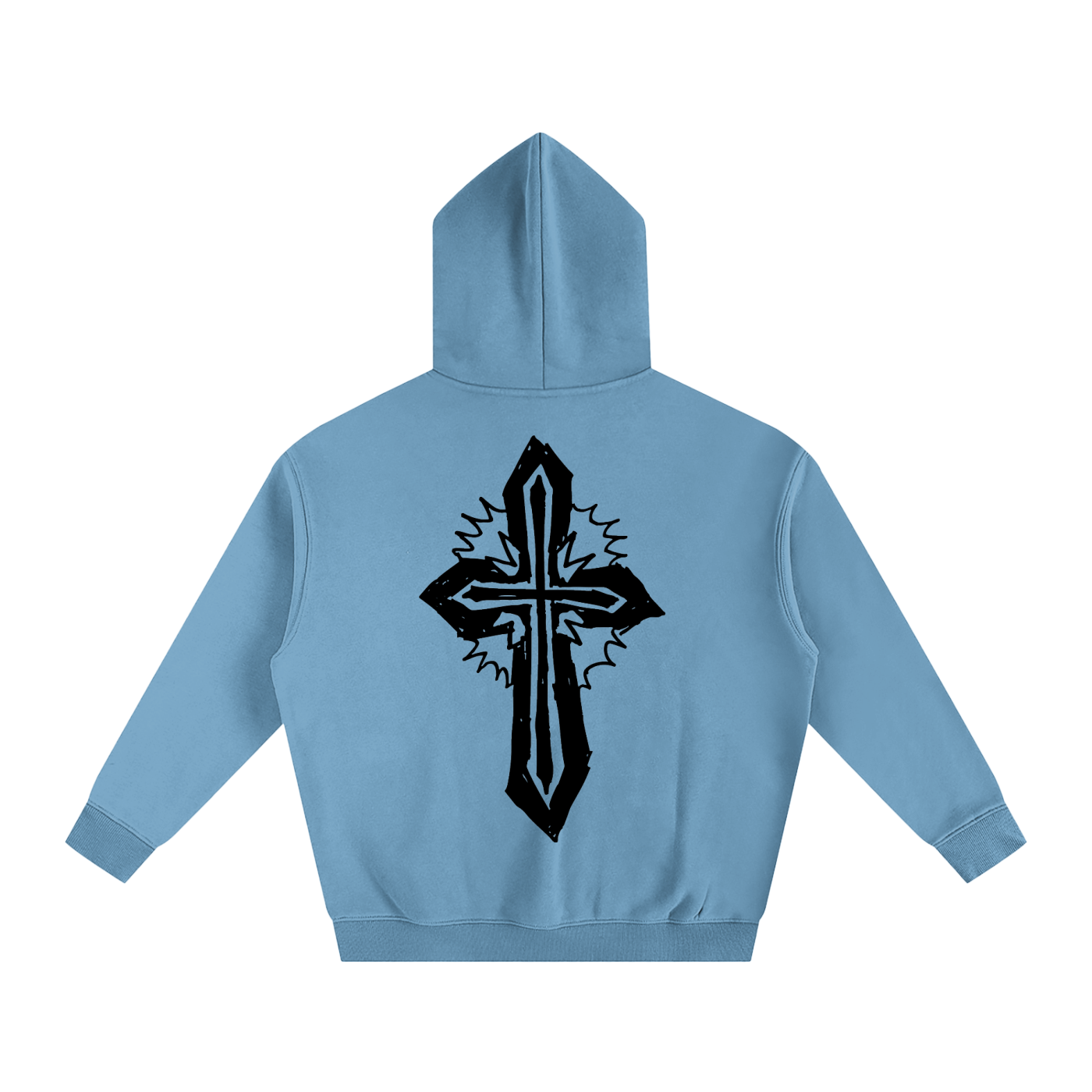 wwjd premium cross back graphic hoodie